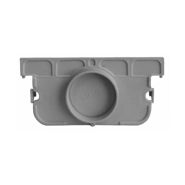 Terminal para Canal e Grelha Polipropileno Compact Cinza Odem