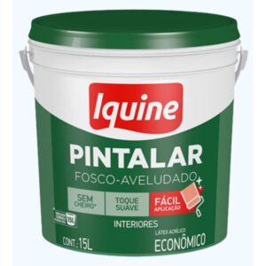 Tinta Econômica Acrílica Fosco Pintalar Branco 15L Balde Iquine