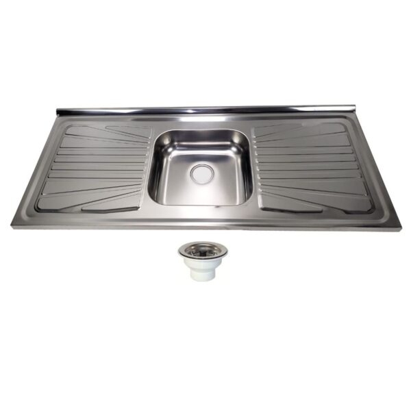 Pia para Cozinha  Aço Inox S400 120x52cm com Válvula Fabrinox
