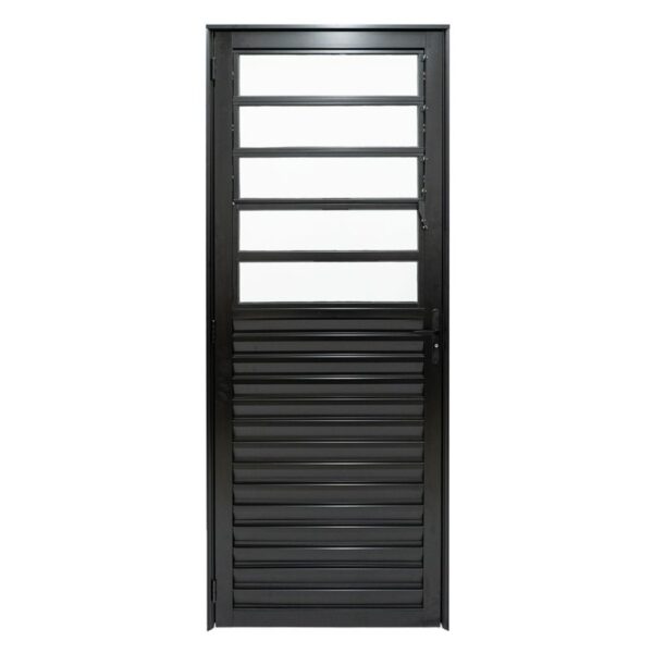 Porta Basculante Vidro Boreal Alumínio Preto Esquerdo 210x80cm