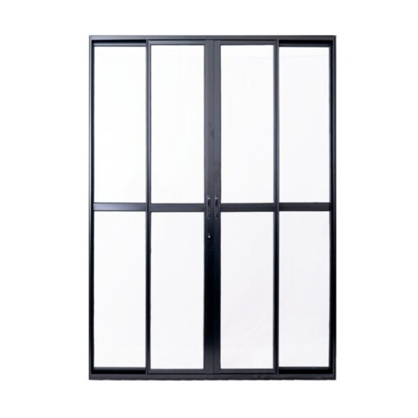 Porta de Correr 4 Folhas Alumínio Preto Lux