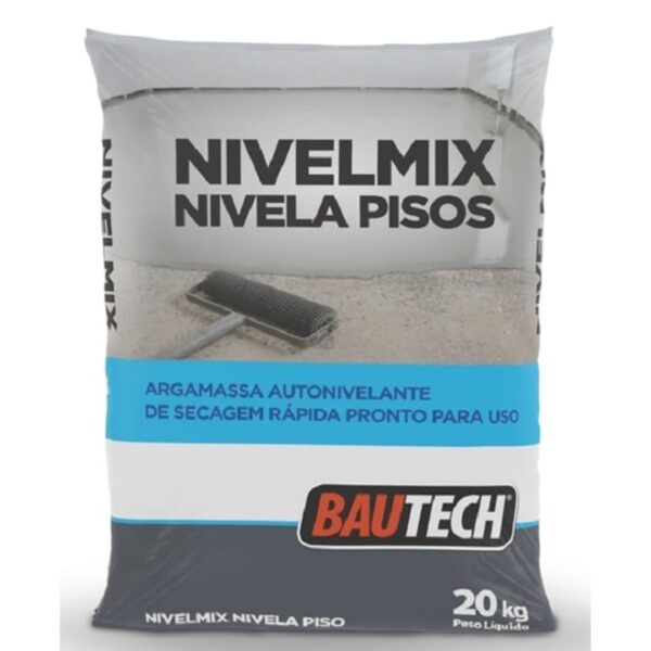 Argamassa Niveladora para Piso Nilvelmix AN10 20Kg Bautech