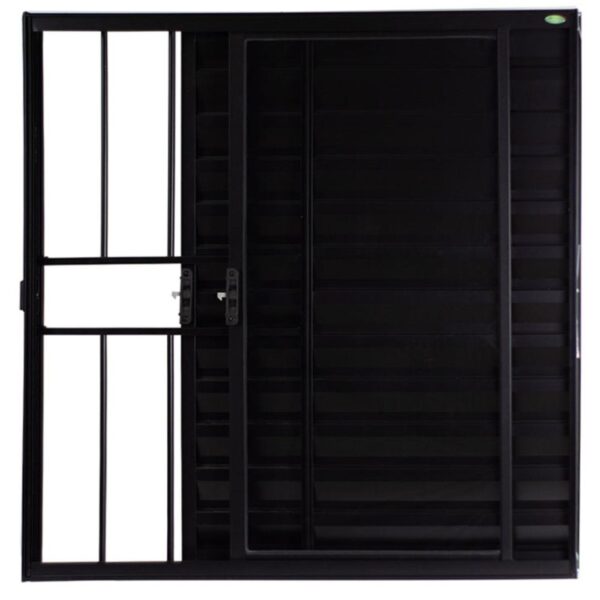 Veneziana 3 Folhas com Grade Alumínio Preto Proex