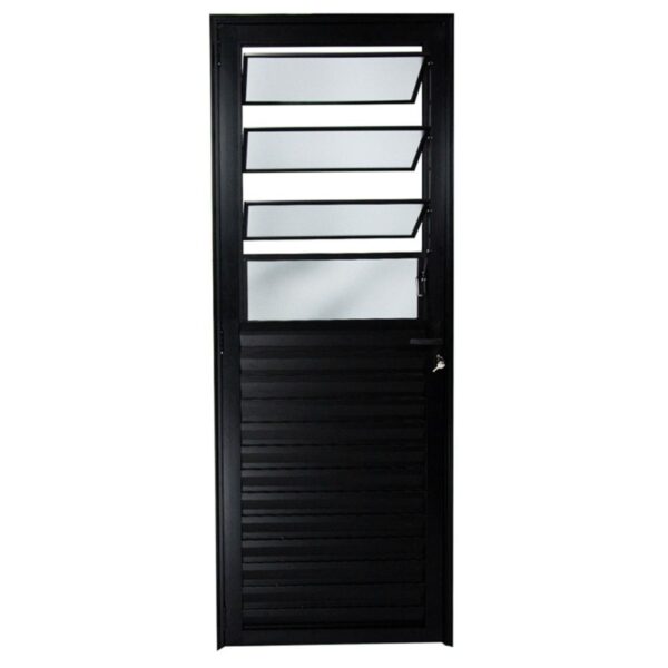 Porta Basculante Vidro Boreal Alumínio Preto 210x80cm Proex