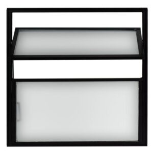 Janela Basculante 2 Folhas Vidro Boreal Alumínio Preto Proex