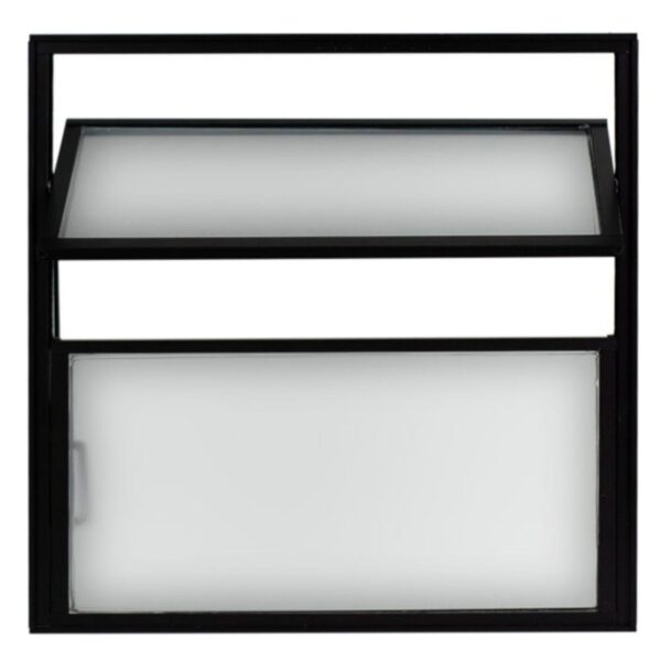 Janela Basculante 2 Folhas Vidro Boreal Alumínio Preto Proex