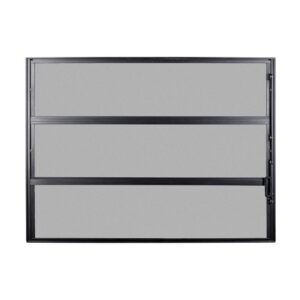 Janela Basculante 3 Folhas Vidro Boreal Alumínio Preto Proex