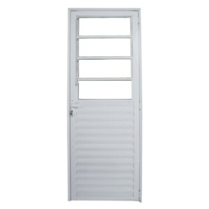 Porta Basculante Vidro Boreal Alumínio Branco 210x80cm Proex