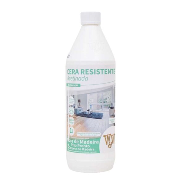 Cera Restauradora para Piso de Madeira Acetinado 1L W&W