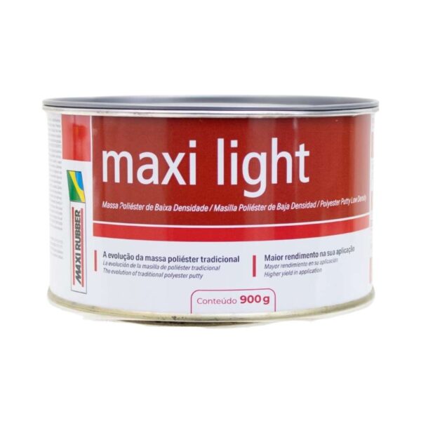 Massa Poliéster Maxi Light Marfim 900g Maxi Rubber