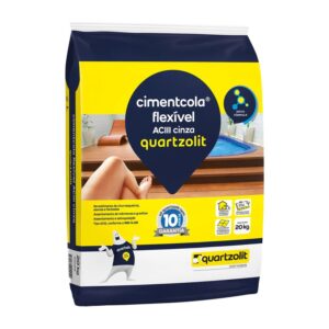 Argamassa Interna/Externa AC3 Flexível Cinza 20kg Quartzolit