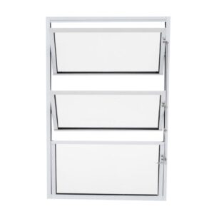 Janela Basculante 3 Folhas Vidro Boreal Alumínio Branco Quality