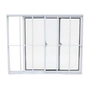 Janela de Correr 2 Folhas com Grade Alumínio Branco Quality