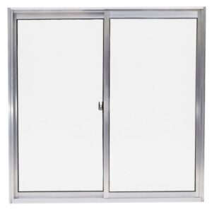 Janela de Correr 2 Folhas sem Grade Alumínio Brilhante Quality