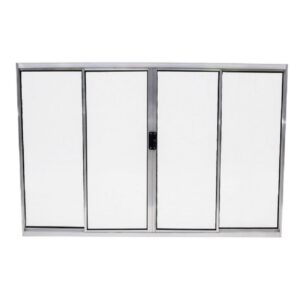 Janela de Correr 4 Folhas sem Grade Alumínio Brilhante Quality