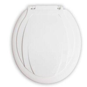 Assento Sanitário Convencional Almofadado Soft PU Oval Branco