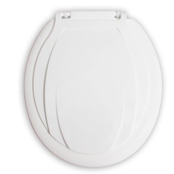 Assento Sanitário Convencional Almofadado Soft PU Oval Branco