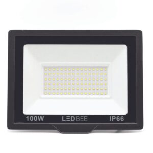 Refletor LED de Alumínio Slim IP66 100W 8000 Lúmens Bivolt LedBee
