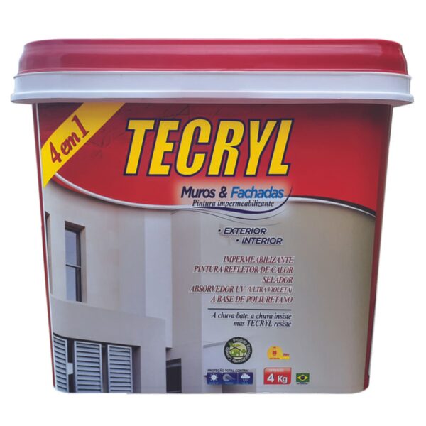 Tinta Impermeabilizante Fosco Muros & Fachadas 4Kg Tecryl