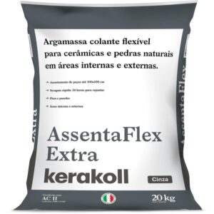 Argamassa Interna/Externa AC2 Assentaflex Extra Cinza 20kg Kerakoll
