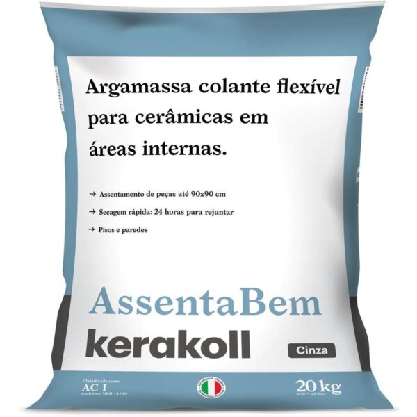 Argamassa Interna AC1 Assentabem Cinza 20kg Kerakoll