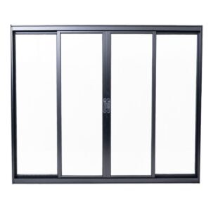 Janela de Correr 4 Folhas sem Grade Alumínio Preto Lux