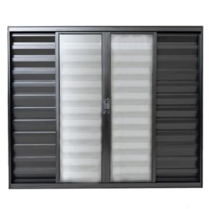 Veneziana 6 Folhas sem Grade Alumínio Preto Lux