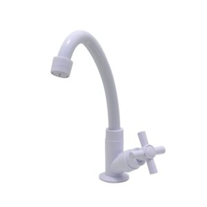 Torneira para Cozinha Mesa 1/4V Bica Média Branco 1169 DN15-20