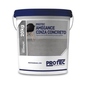 Argamassa Cimento Queimado Piso e Parede Cinza Concreto 20Kg Protec