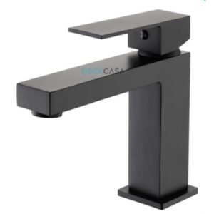 Monocomando para Banheiro Mesa Bica Baixa Preto Luxo 16cm