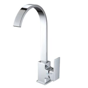 Monocomando para Cozinha Mesa Bica Alta Cromado Luxo Curva 36cm