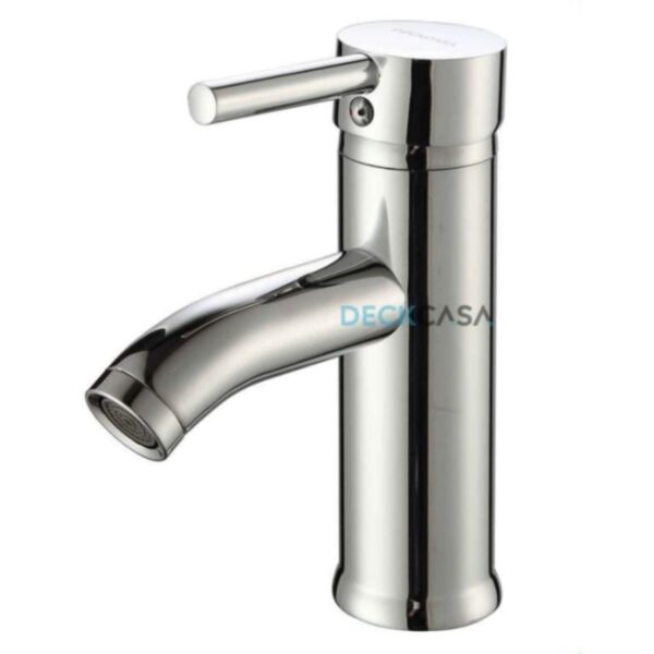 Monocomando para Banheiro Mesa Bica Baixa Cromado Redondo 17cm