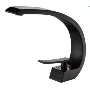 Monocomando para Banheiro Mesa Bica Alta Preto Lua Luxo