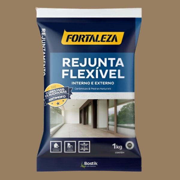 Rejunte Flexível Cerâmica Avelã 1kg Fortaleza