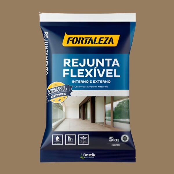 Rejunte Flexível Cerâmica Avelã 5kg Fortaleza
