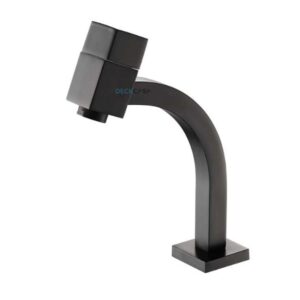 Torneira para Banheiro Mesa 1/4V Bica Baixa Preto Quadrado 6604P