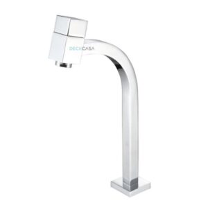 Torneira para Banheiro Mesa 1/4V Bica Alta Cromado Quadrado 6605A