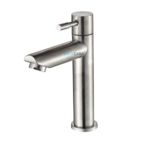 Torneira para Banheiro Mesa 1/4V Bica Baixa Cromado Escovado Redondo