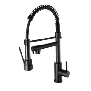 Monocomando para Cozinha Mesa Bica Alta 1/4V Preto Gourmet Flex 48cm