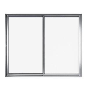 Janela de Correr 2 Folhas sem Grade Alumínio Brilhante Proex