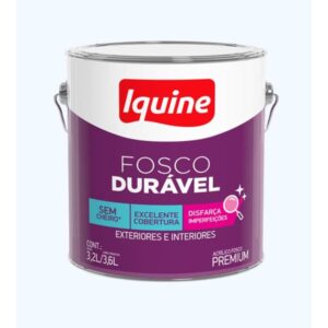 Tinta Premium Acrílica Fosco Durável Branco Neve 3,6L Iquine