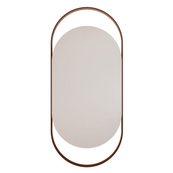 Espelheira para Banheiro Lumini 87,5x41cm Freijó/Cobre MGM Móveis