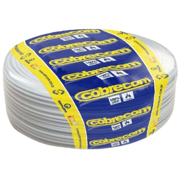 Cabo Paralelo 2,50mm² 300V Branco por Metro Cobrecom