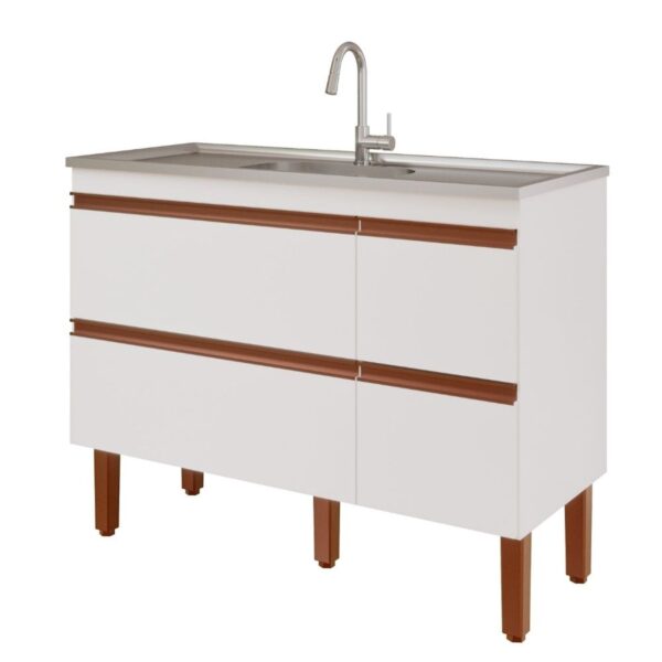 Gabinete para Cozinha Prisma Perfil 114x89x52cm MDF MGM Móveis