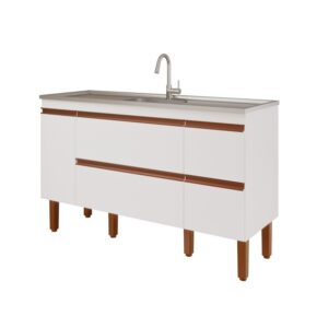 Gabinete para Cozinha Prisma Perfil 144x89x52cm MDF MGM Móveis