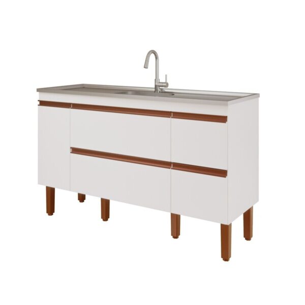 Gabinete para Cozinha Prisma Perfil 144x89x52cm MDF MGM Móveis