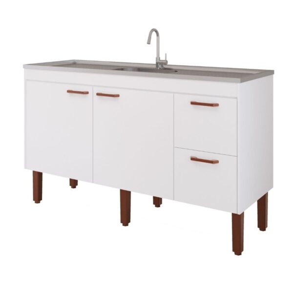 Gabinete para Cozinha Slim 144x87x50cm MDF MGM Móveis