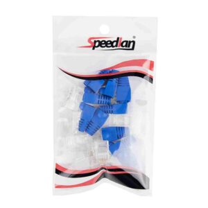 Kit Conector RJ45 CAT5E Capa Azul com 20 peças Dualcomp
