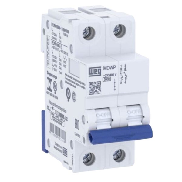 Mini Disjuntor Bipolar 20A Curva C Weg