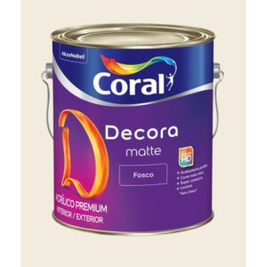 Tinta Premium Acrílica Fosco Decora Branco 3,6L Coral